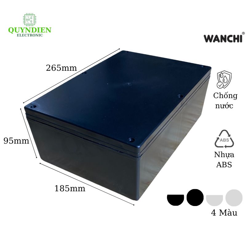 Hộp nhựa ABS 265x185x95mm WANCHI