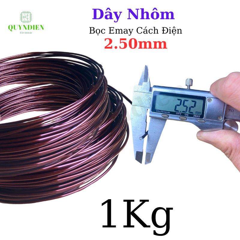Dây NHÔM bọc emay TIẾN THỊNH size 2.50mm - Cuộn 1Kg