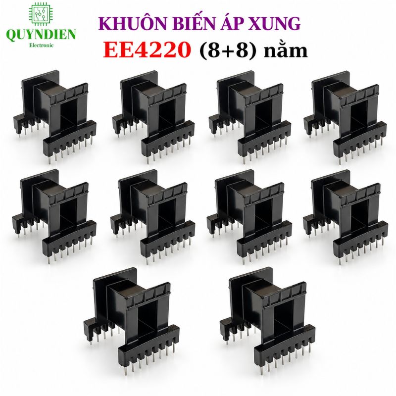 Khuôn Biến Áp Xung EE4220 Nằm (8+8 Chân)
