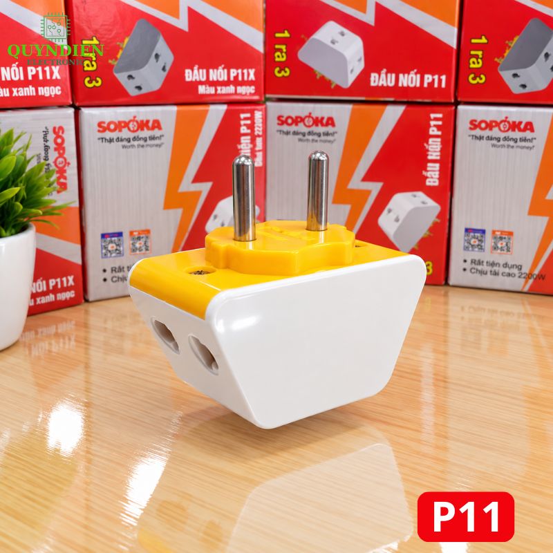 Đầu Nối Chia Điện Đa Năng 3 Cửa 2000W SOPOKA