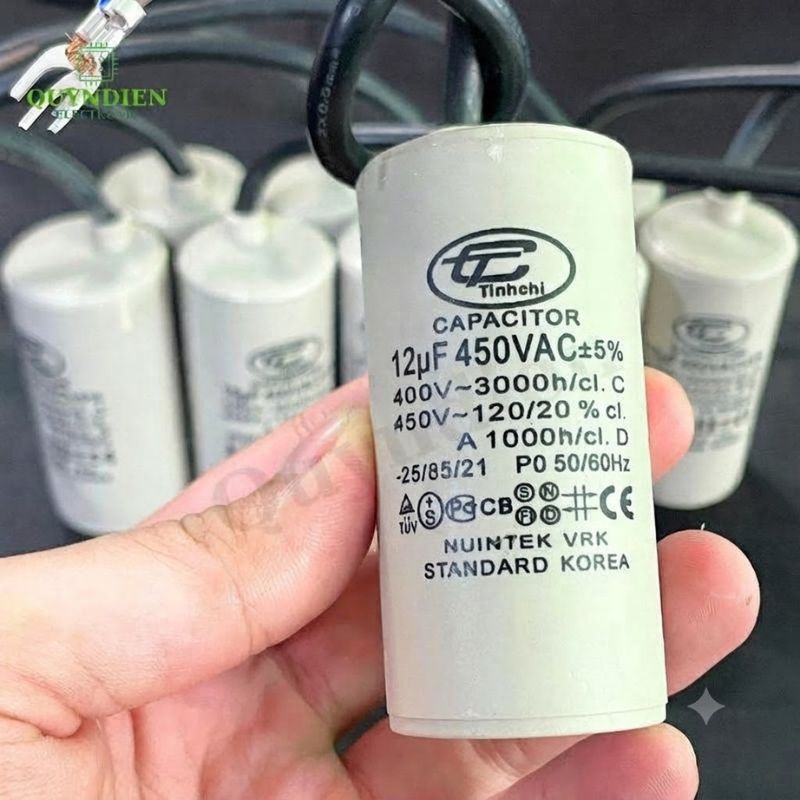 Tụ Đề Máy Bơm Nước 12uF 450VAC Tinh Chi