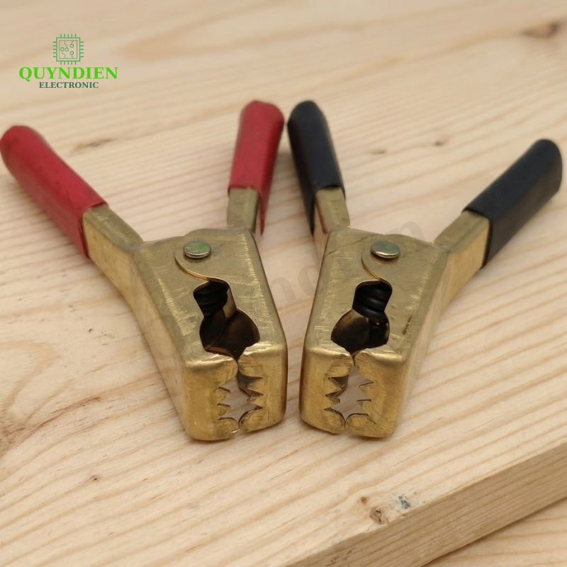 Kẹp Bình Ắc Quy 100A Đồng Nguyên Chất Đỏ Đen