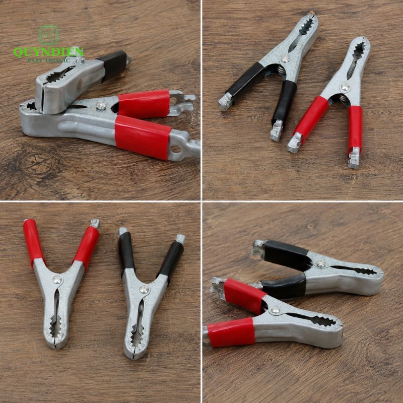Kẹp Ắc Quy Chì 30A Có Bao Đỏ Đen (Túi 10 Cặp)