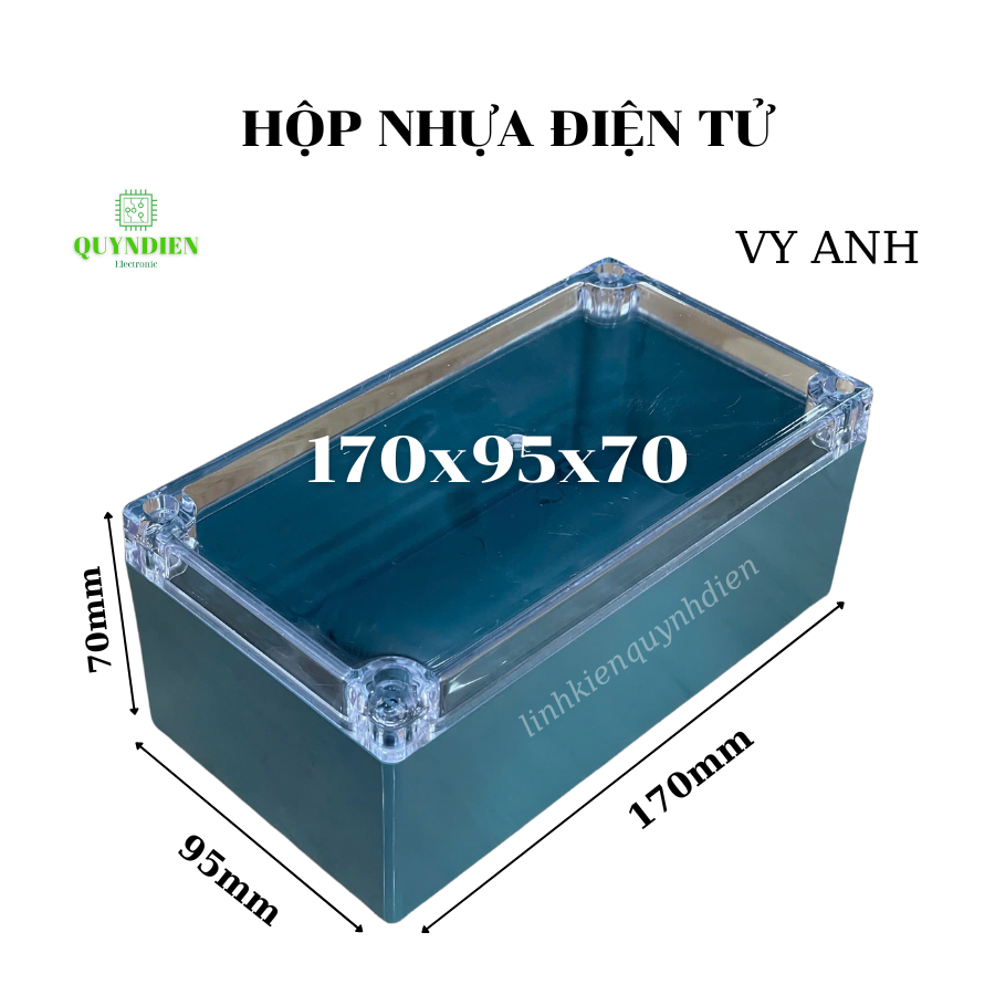 Hộp Nhựa Vy Anh 170x95x70mm Màu Xanh
