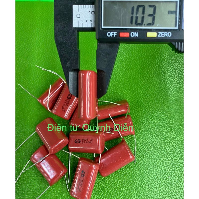 Tụ kẹo Nâu đỏ CBB22 105J-630V - Túi 100 Con