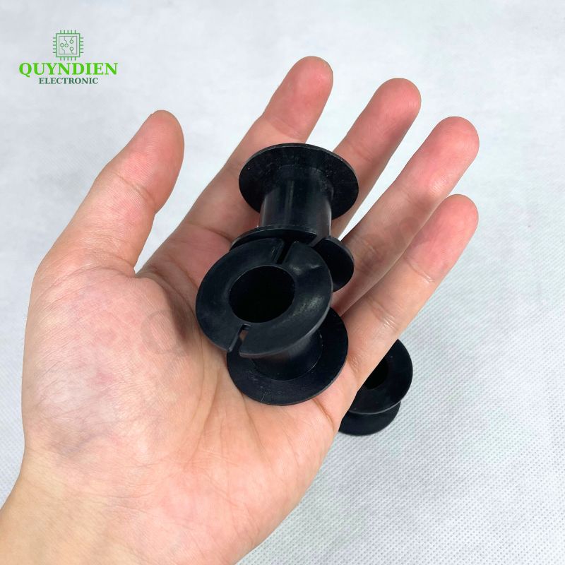 Lõi Nhựa Audio 2 Đầu Tròn Quấn Cuộn Cảm Phân Tần Loa - Màu Đen