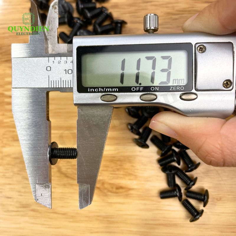 Ốc Vít Đầu Dù Ren Mịn M5=5x10mm Màu Đen - 500 Con