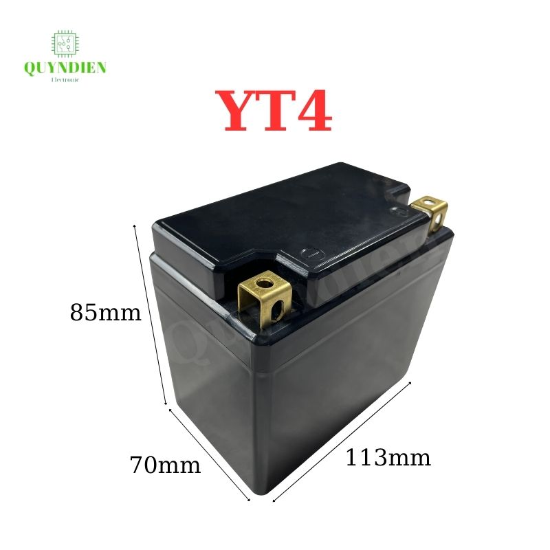 Vỏ Bình Đề Xe Máy YT4 Cọc Vuông Nắp Đục