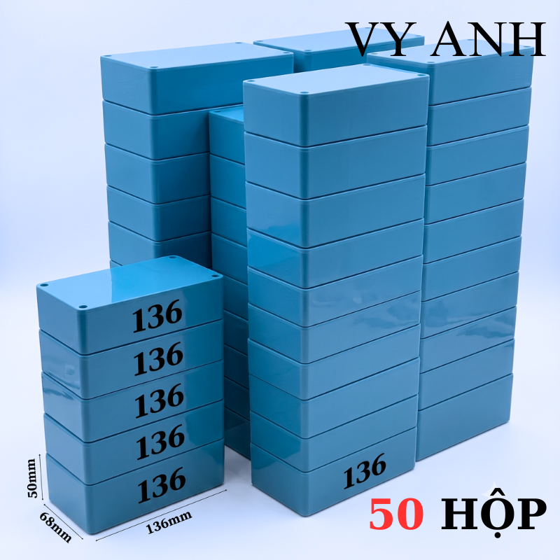 Hộp Nhựa Vy Anh 136x68x50mm Màu Xanh