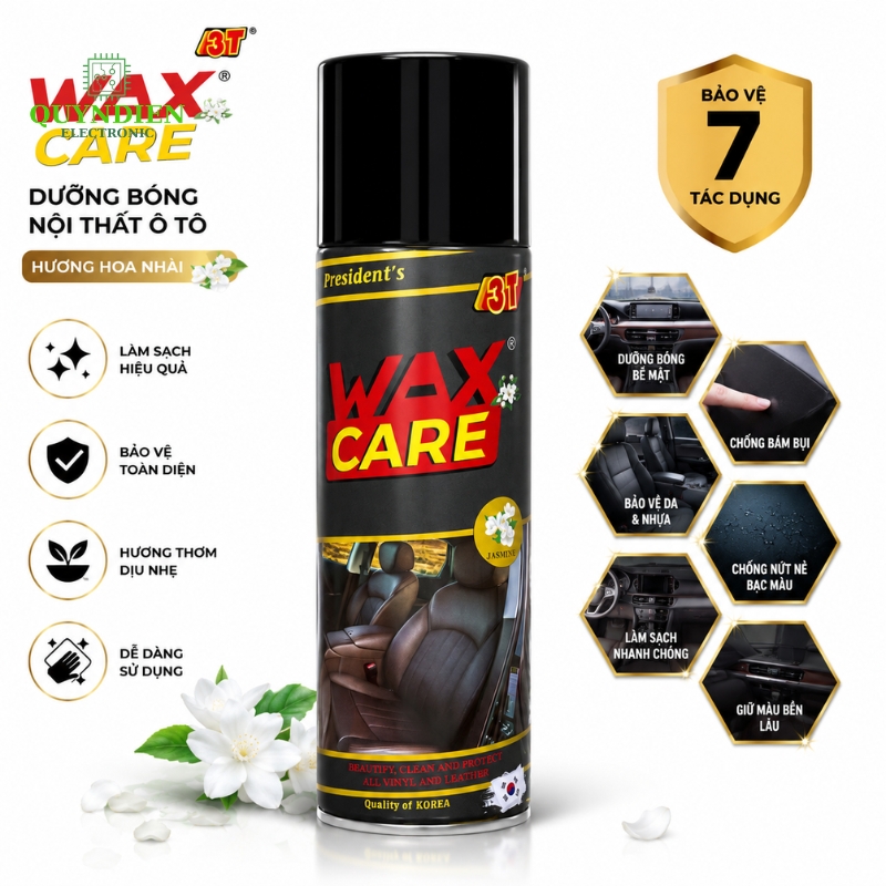 Xịt Đánh Bóng Da, Gỗ WAXCARE 3T