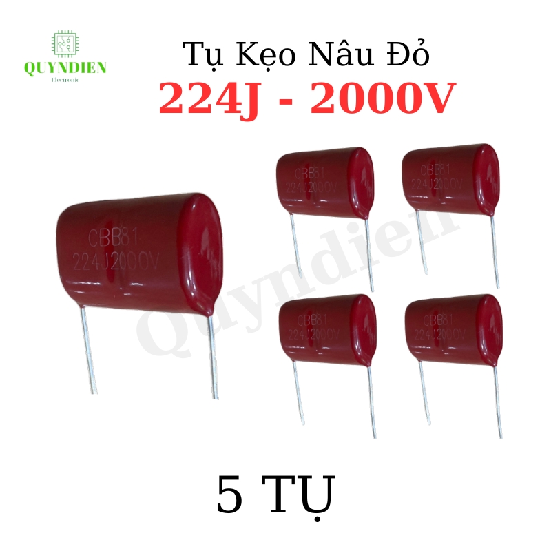 Tụ kẹo nâu đỏ CBB81 224J-2000V