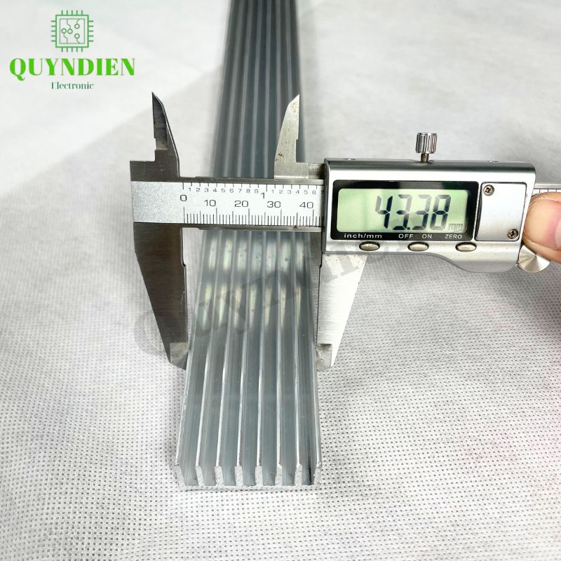 Nhôm Tản Nhiệt 8 Cánh Nhỏ Dài 1 mét 1000x43x17mm