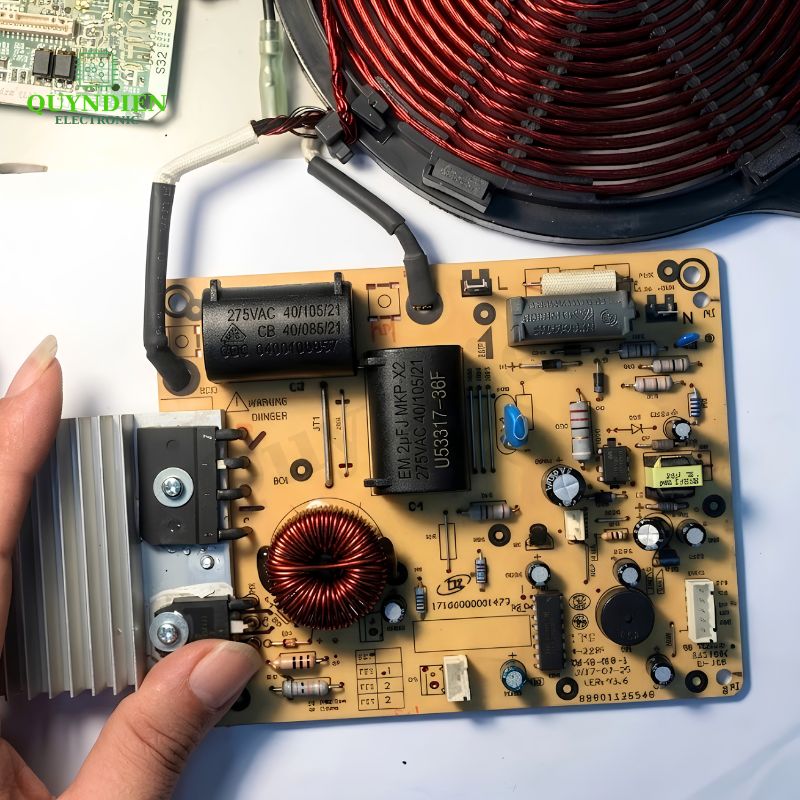 Tụ Bếp Từ 2uF 275VAC/400VDC Màu Xanh Đứng