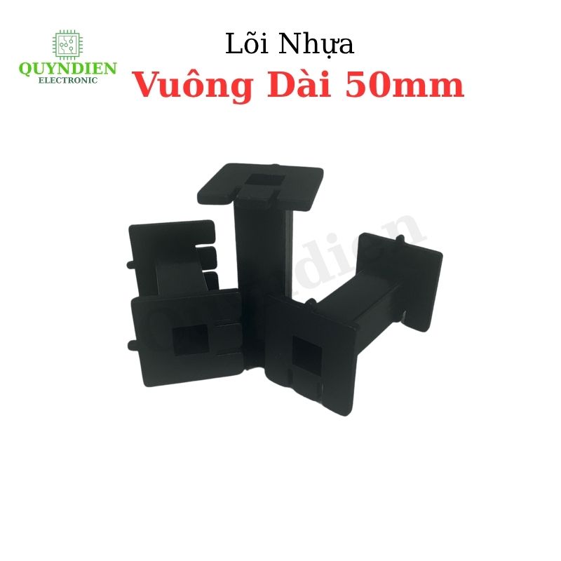 Lõi Nhựa Vuông Dài 50mm Quấn Cuộn Cảm Phân Tần Loa - Màu Đen