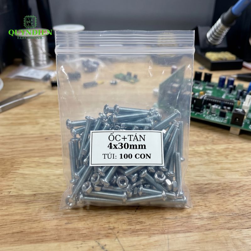 Ốc Vít M4x30mm Có Kèm Tán