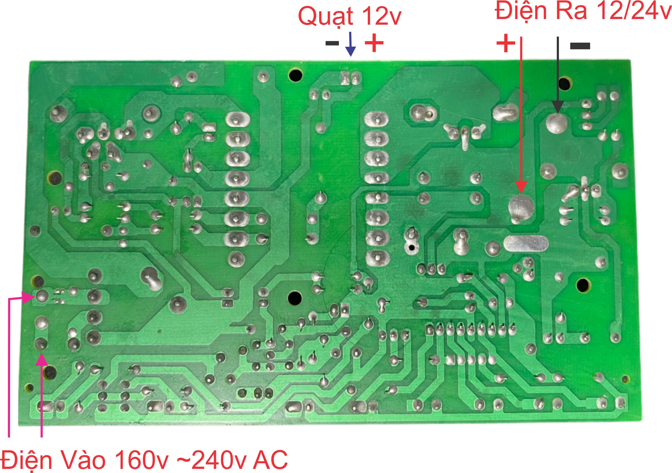 Mạch Sạc Acquy 20A tự động 3 giai đoạn 12V/24V (ắc quy 20A~400A)
