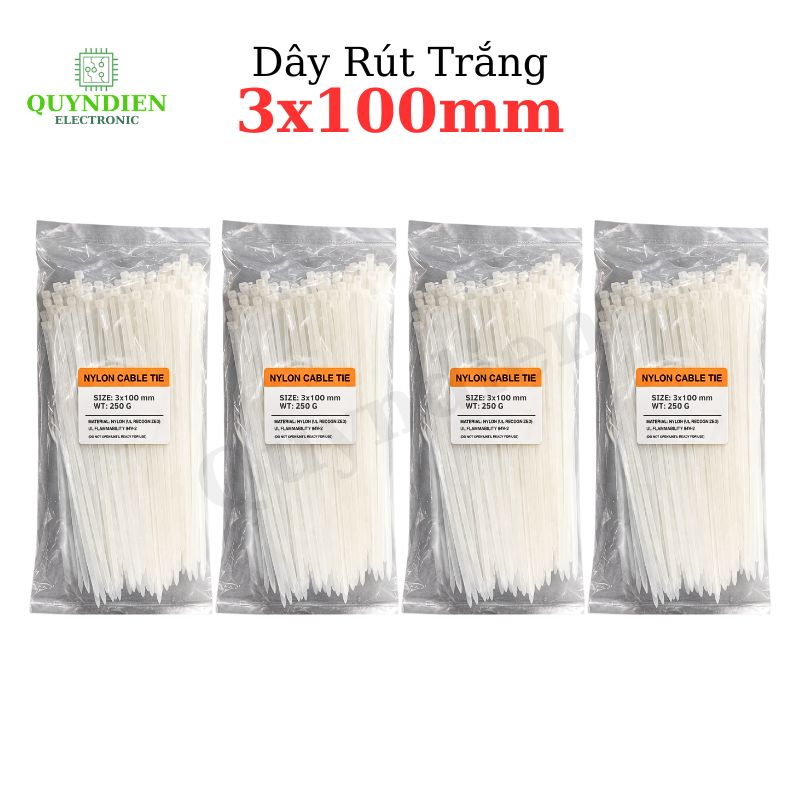 Dây Rút Nhựa Nhiều Kích Cỡ Màu Trắng Đen - Giá Bán 1Kg