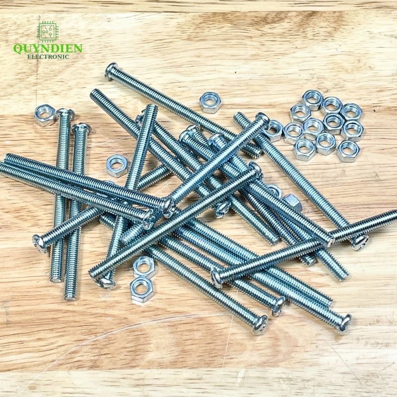 Ốc Vít M5x60mm Có Kèm Tán - Túi 100 Con