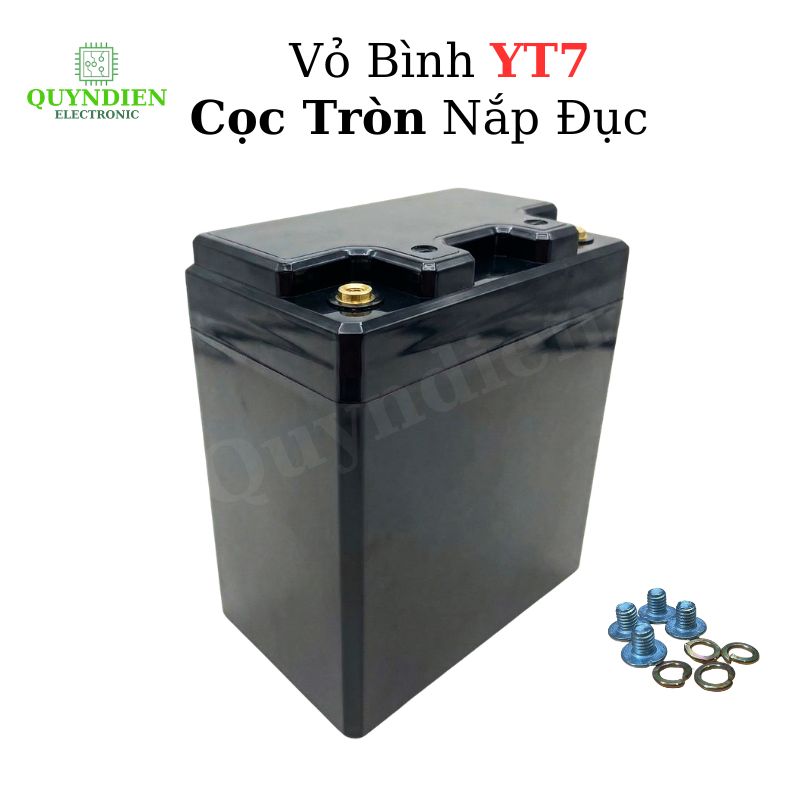 Vỏ Bình Đề Xe Máy YT7 Cọc Tròn Nắp Đục