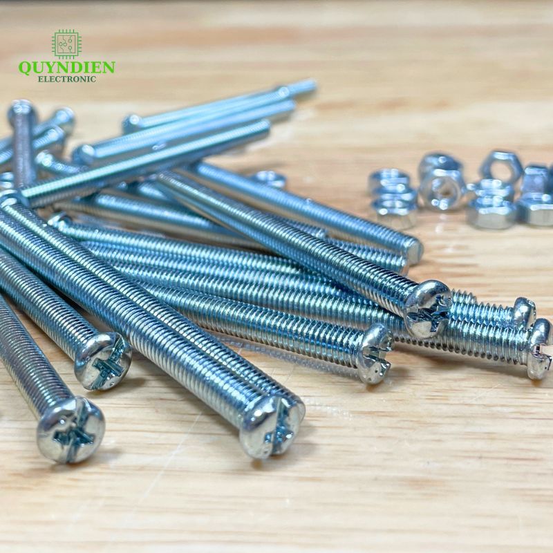 Ốc Vít M5x60mm Có Kèm Tán - Túi 100 Con