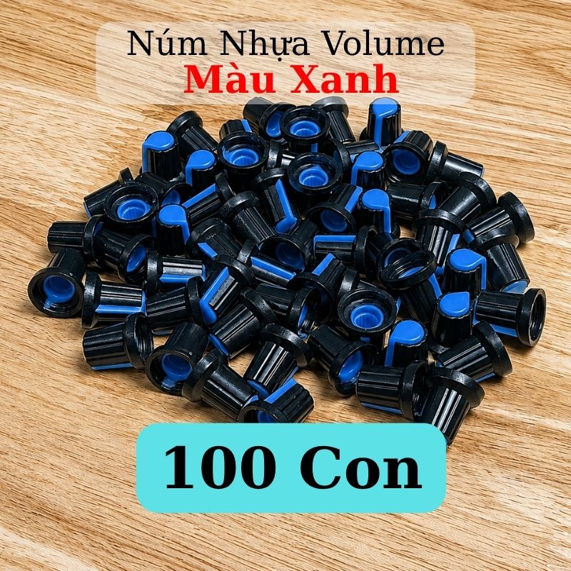 Núm Nhựa Volume Màu Xanh Thân Đen