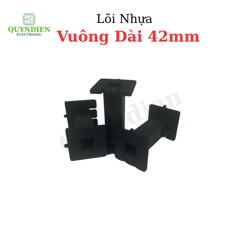 Lõi Nhựa Vuông Dài 42mm Quấn Cuộn Cảm Phân Tần Loa - Màu Đen