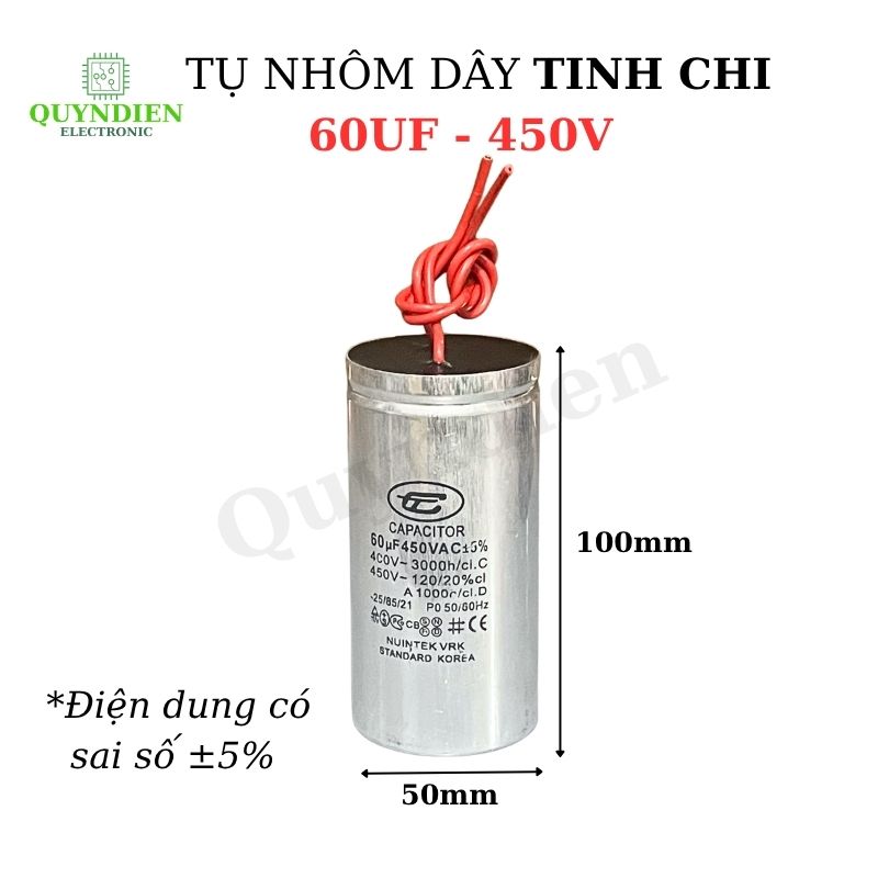 Tụ Nhôm Dây 60uF - 450V