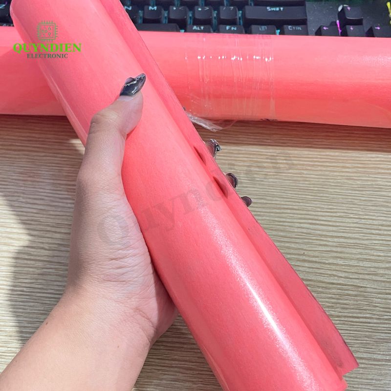 Giấy Hồng 1 mặt Bóng 1 mặt Xù giấy cách điện dày 0.2mm