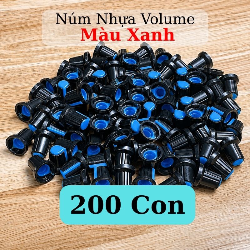 Núm Nhựa Volume Màu Xanh Thân Đen