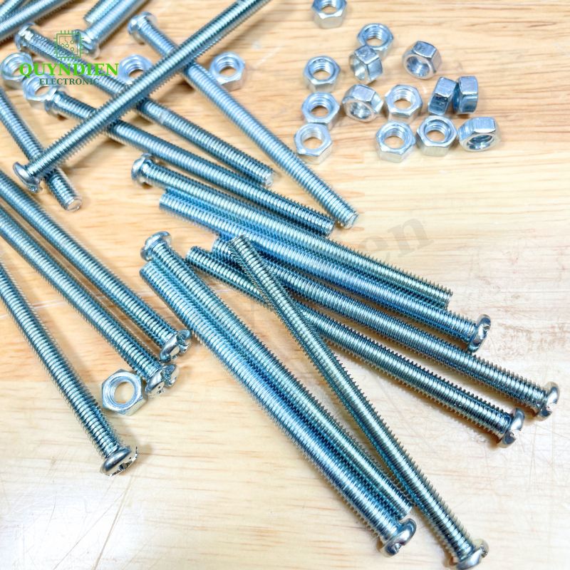 Ốc Vít M5x60mm Có Kèm Tán - Túi 100 Con