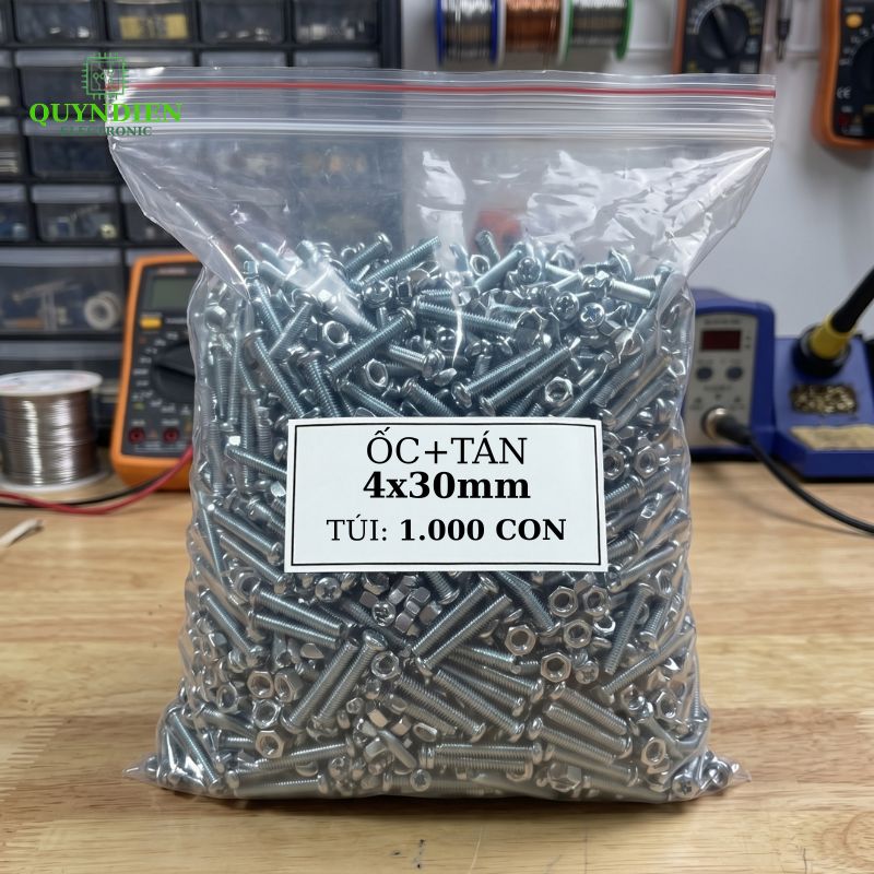 Ốc Vít M4x30mm Có Kèm Tán