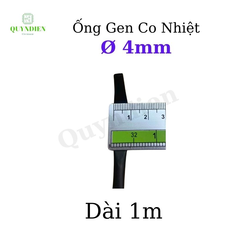 Gen co nhiệt size 4mm màu Đen