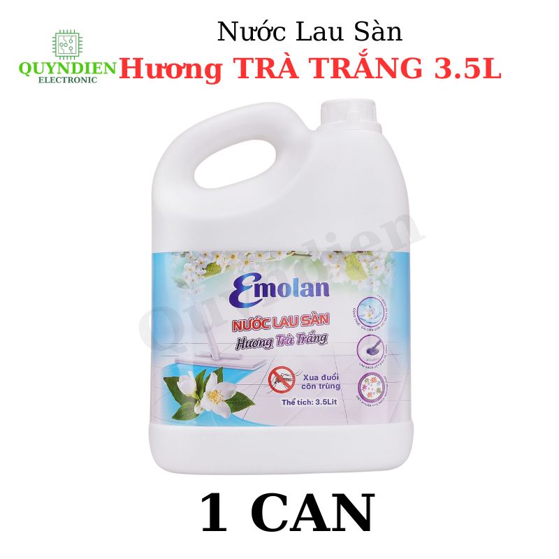 Nước lau sàn Emolan hương TRÀ TRẮNG - 3.5L