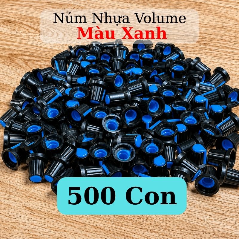 Núm Nhựa Volume Màu Xanh Thân Đen