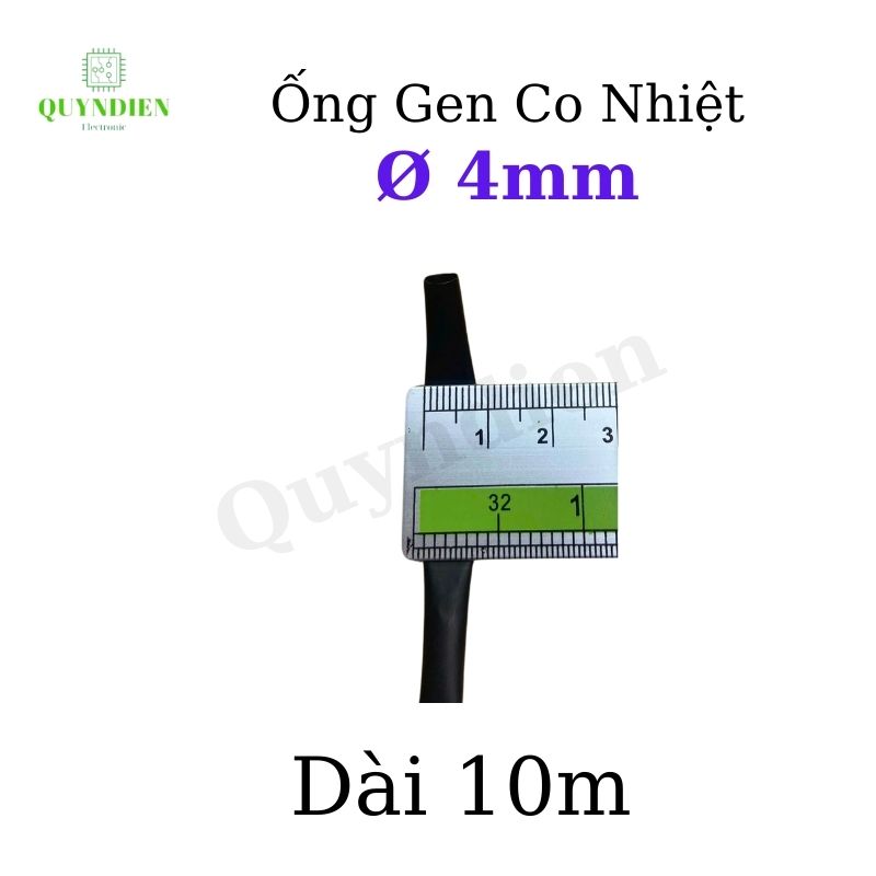 Gen co nhiệt size 4mm màu Đen