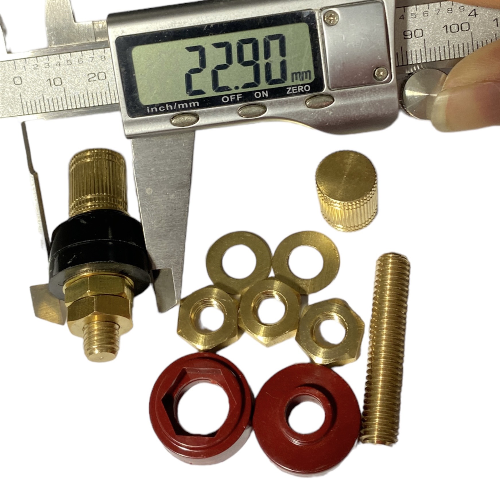 Cọc Đồng M8 NẮP ĐỒNG Đỏ Đen 200A