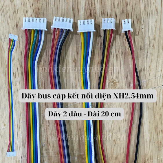 Dây bus dài 20cm 2pin-6pin cáp kết nối điện XH2.54mm giá 1 sợi