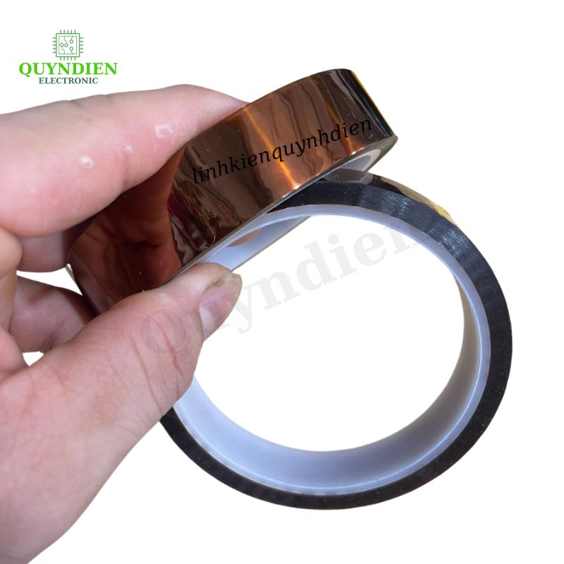 Băng dính màu Nâu chịu nhiệt tốt chất lượng cao 300℃ size 25mm