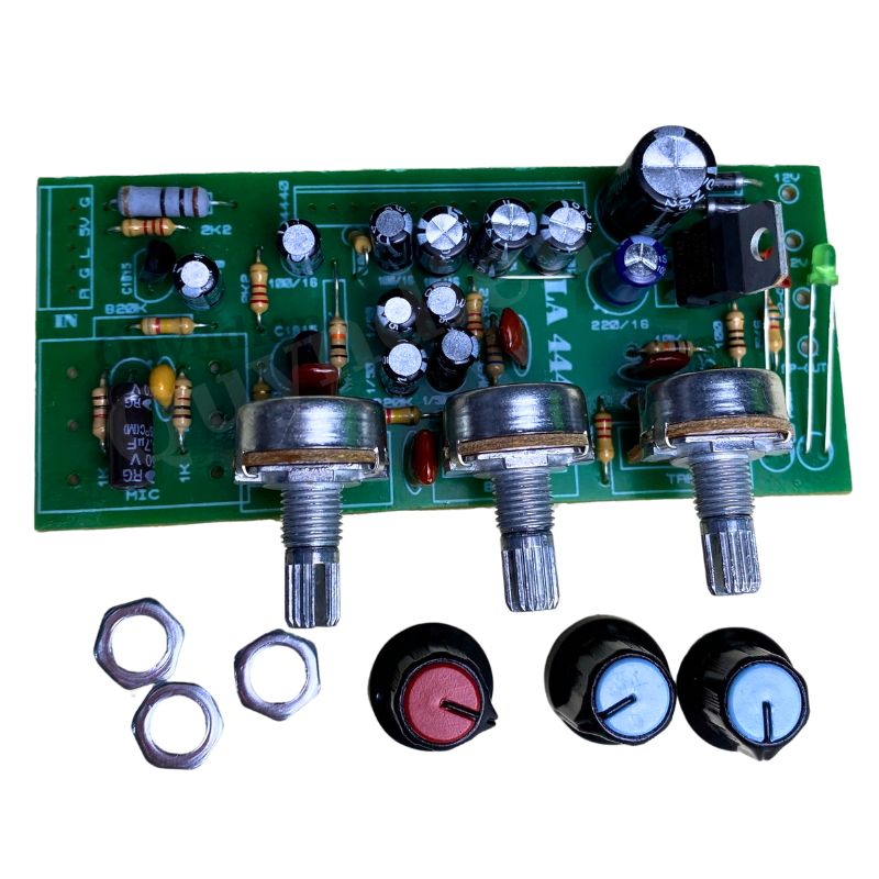 Mạch khuếch đại âm thanh LA4440 có chỉnh TREBLE BASS 19W, DC 12V-14V chưa có IC