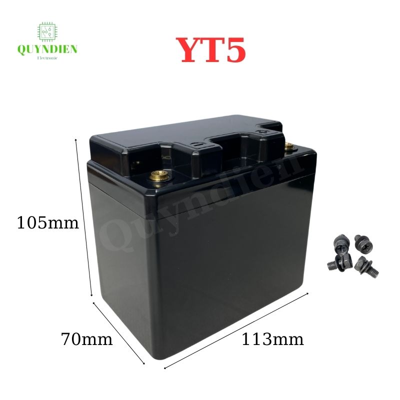 Vỏ Bình Đề Xe Máy YT4 Cọc Tròn Nắp Đục