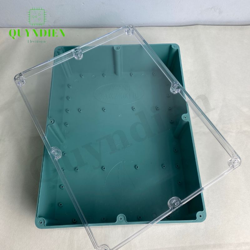 Hộp Nhựa Vy Anh 320x240x110mm Màu Xanh Nắp Trong