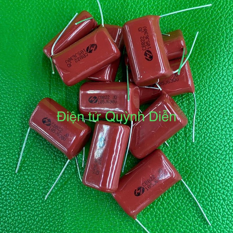 Tụ kẹo Nâu đỏ CBB22 105J-630V - Túi 100 Con