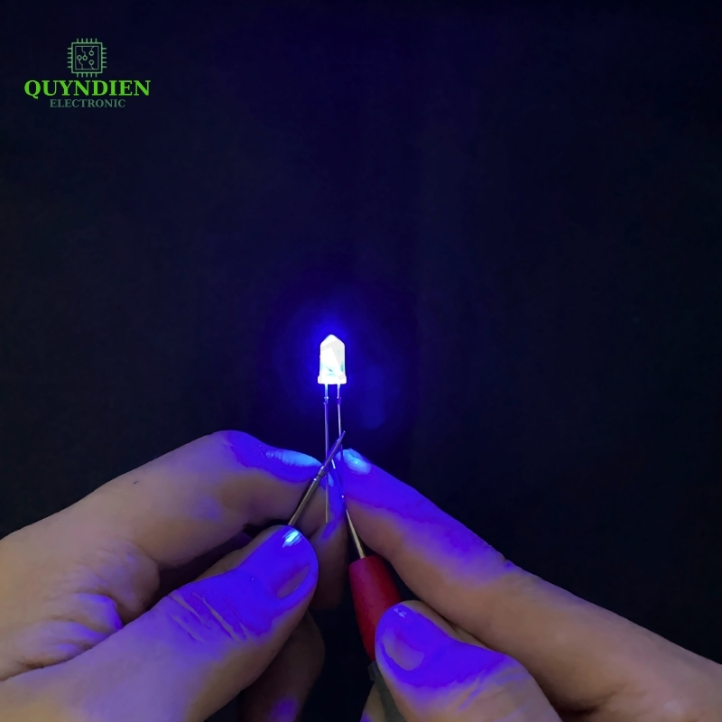 Đèn LED RGB Xanh Dương 5mm 2 Chân Siêu Sáng - 10 Bóng