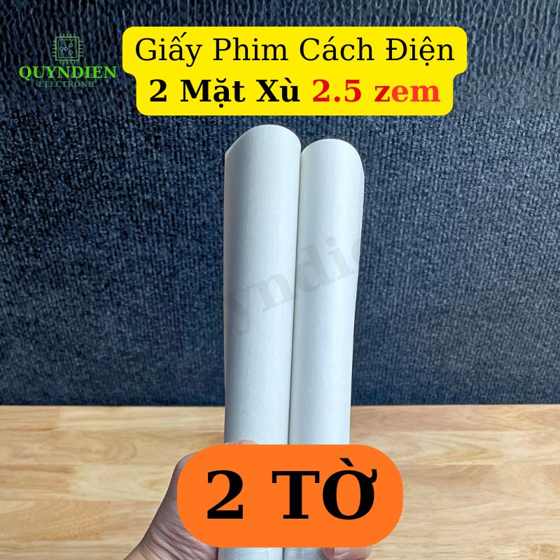Giấy Phim Cách Điện Trắng 2 Mặt Xù Dày 0.25mm