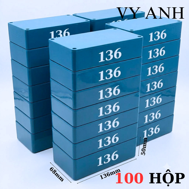 Hộp Nhựa Vy Anh 136x68x50mm Màu Xanh