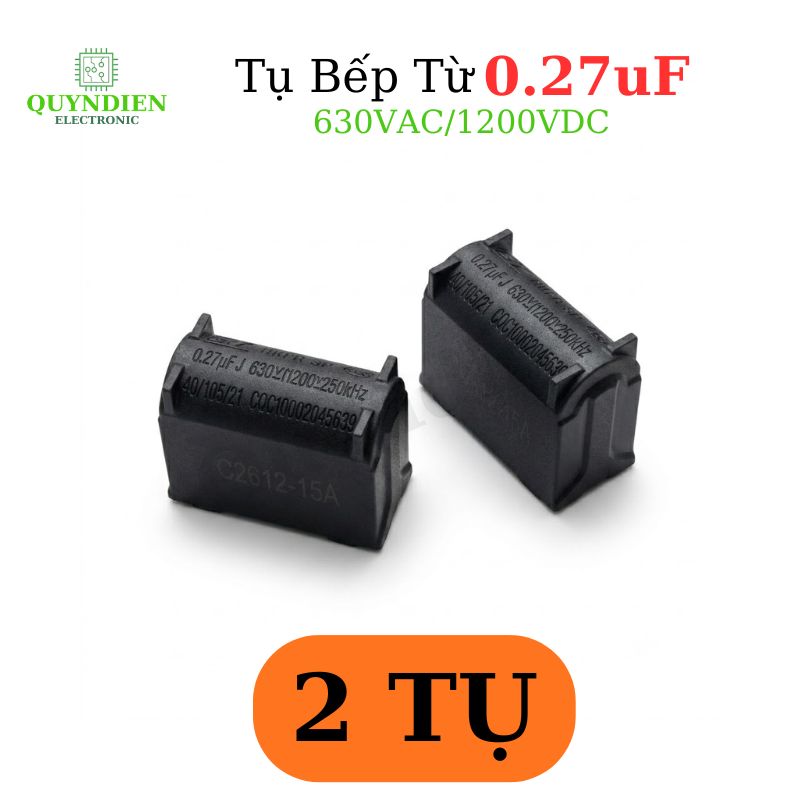 Tụ bếp từ 274 - 0.27uF 630VAC/1200VDC đứng