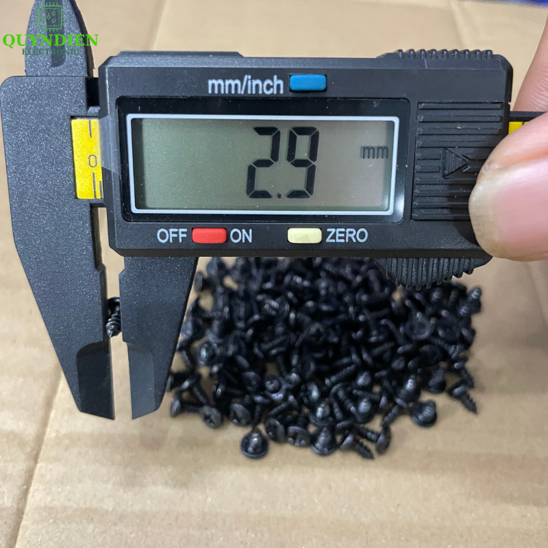 Ốc Vít Nhọn Đầu Tròn M3 Màu Đen 3x6mm