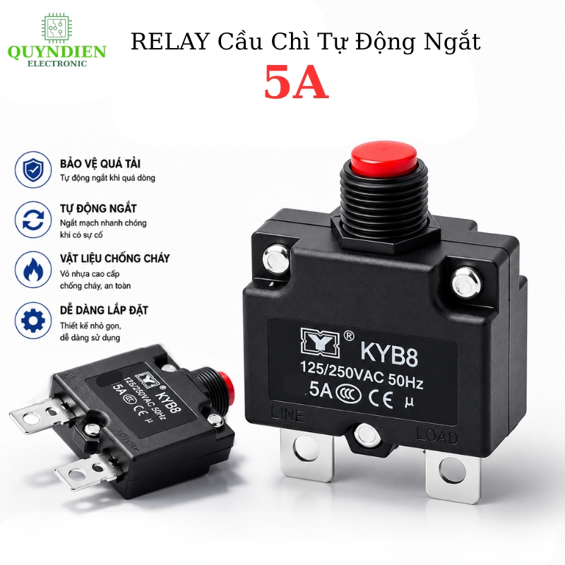 Relay Cầu Chì Tự Động Ngắt 5A