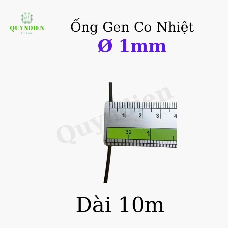 Gen co nhiệt size 1mm màu Đen