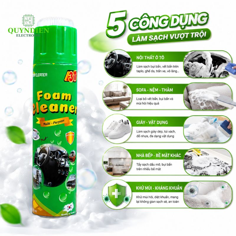 Bọt Tuyết Vệ Sinh Đa Năng FOAMCLEANER 3T
